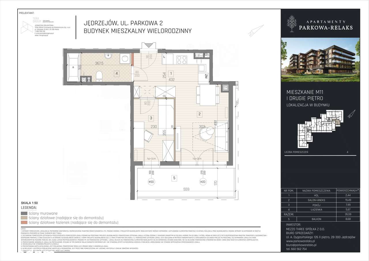 Parkowa-Relaks | mieszkanie 2-pok. | M11_KL2_03 - Pełny obrazek: 2/7