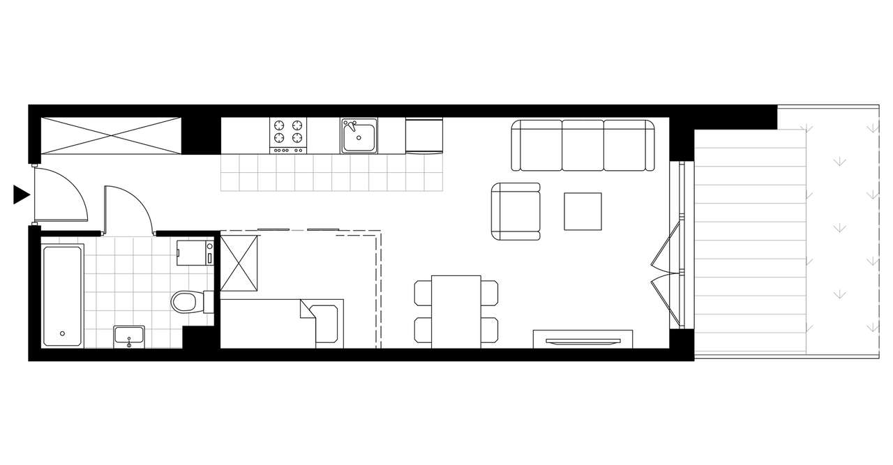 1-pokojowe mieszkanie 36m2 + ogródek Bez Prowizji - Pełny obrazek: 3/8