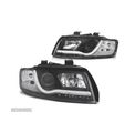 FARÓIS LED TFL LUZ DIURNA PARA AUDI A4 B6 10/00-11/04 PRETOS - 1