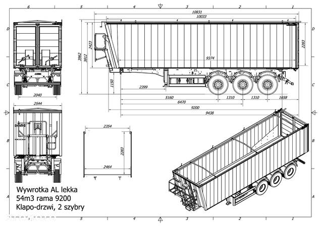 Mega 55m3 Naczepa Wywrotka Aluminiowa klapo-drzwi - 16