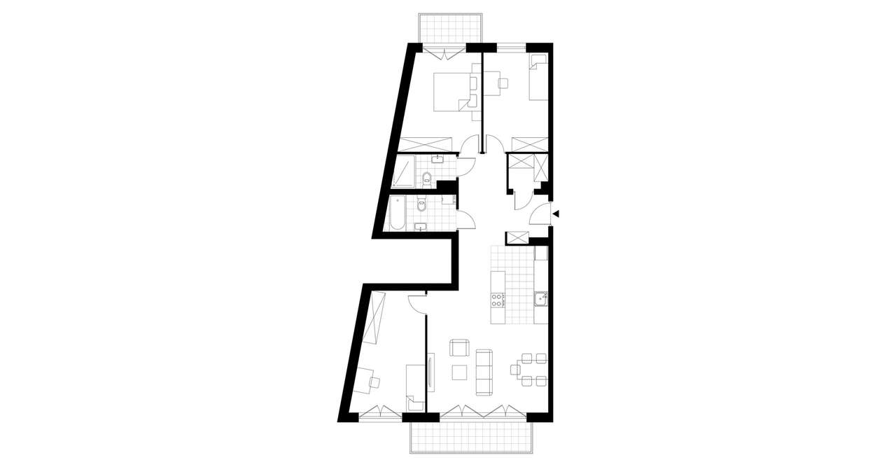 Gotowe 4-pokojowe mieszkanie 92m2 + 2 balkony - Pełny obrazek: 3/8