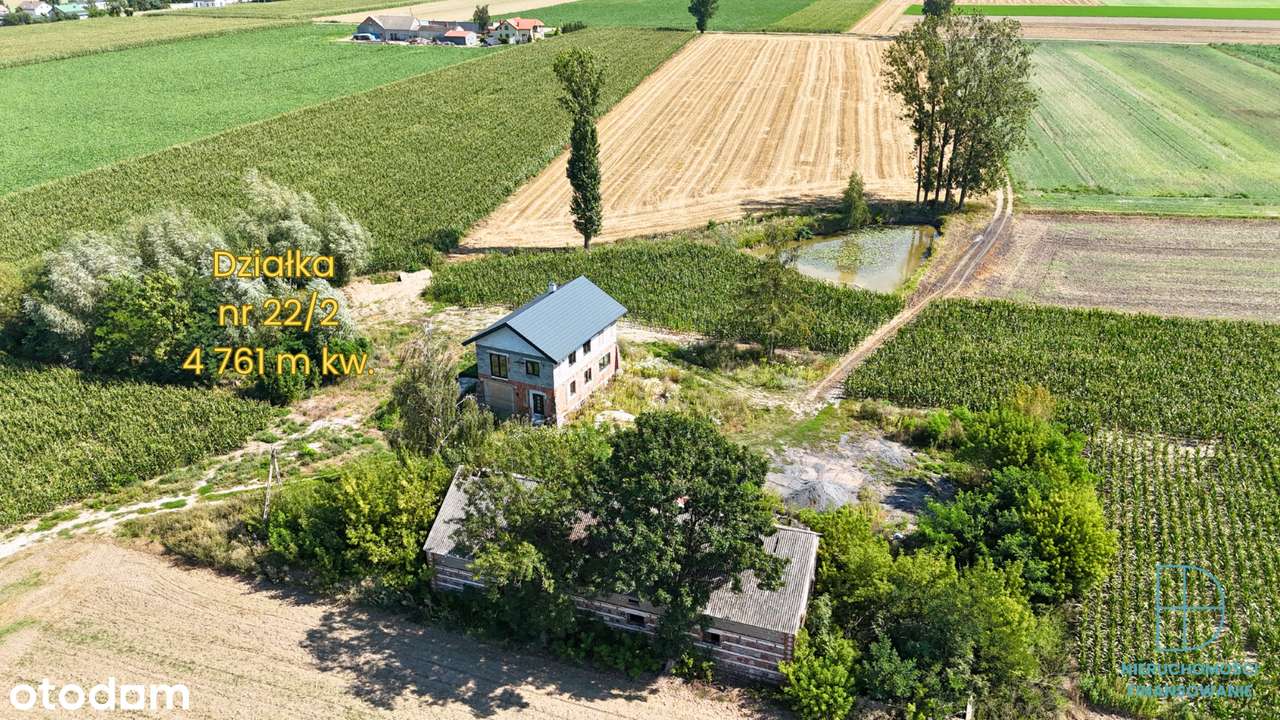 Dom w budowie na dużej działce 4761 m² – Jurków Drugi-7