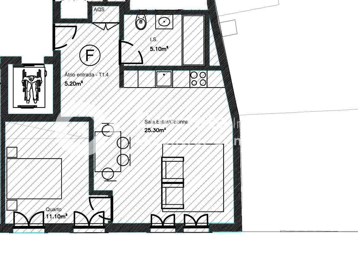 Apartamento T1 novo no centro de Braga-29