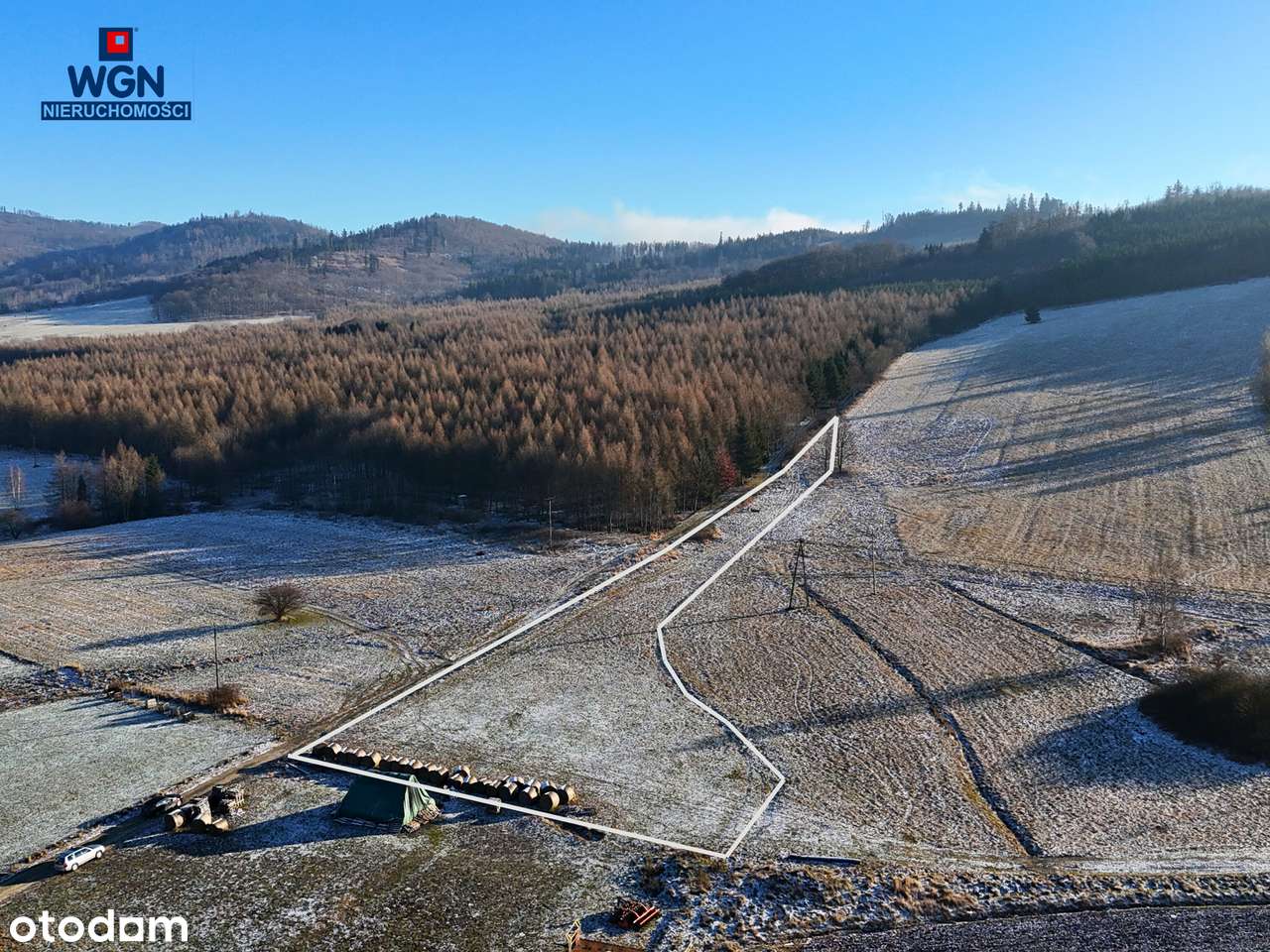 Działka budowlana z pięknymi widokami pod lasem.-15