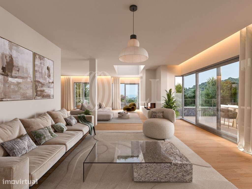 Moradia T5 com jardim e piscina em Queijas Oeiras-5