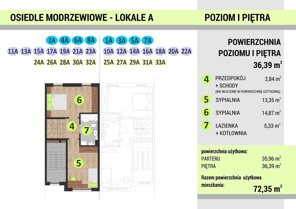 Dwupoziomowe mieszkanie z ogródkiem, Modrzewiowa-11