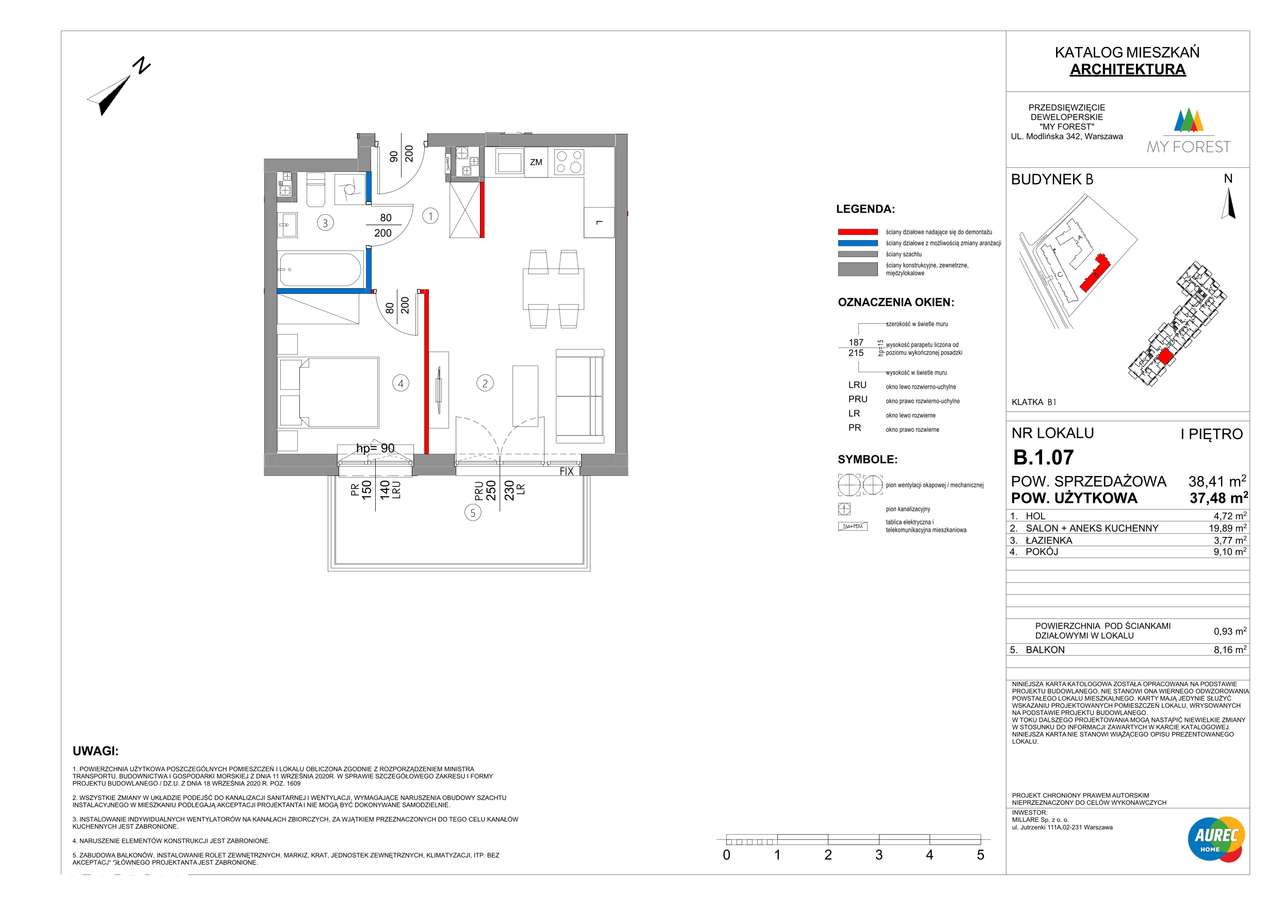 My Forest | mieszkanie 2-pok. | B.1.07 - Pełny obrazek: 2/7