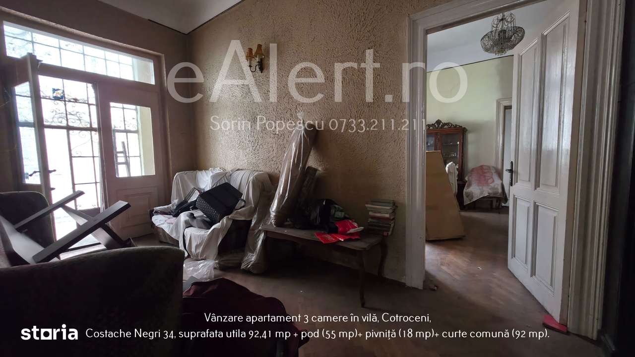 Apartament cu 3 camere în vilă, Cotroceni – Costache Negri 34-9