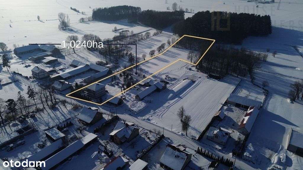 Siedlisko z domem i działką 1,02 ha – Bagienice-2