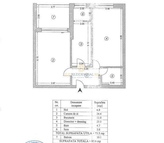 Apartament 2 camere, balcon si logie – Aproape de Parcul Tineretului - Imagine principală: 5/17
