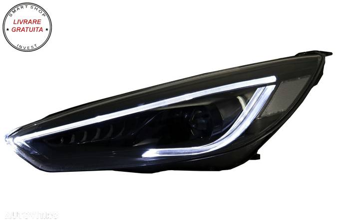 RHD Faruri LED DRL Ford Focus III Mk3 Facelift (2015-2017) Bi-Xenon Design Semnali- livrare gratuita - 7