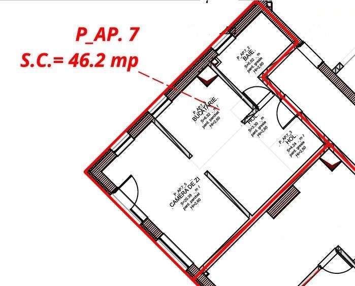 Studio de vânzare, 35m² + 3m² balcon, Skyline City!-7