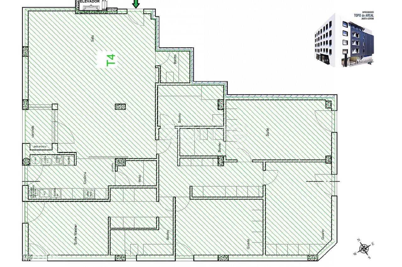 T4 Novo - S. Vicente - TOPO do AREAL - 2 SUITES