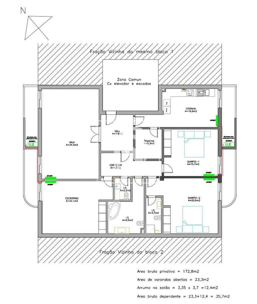 Apartamento T3 no centro de Mortágua-28