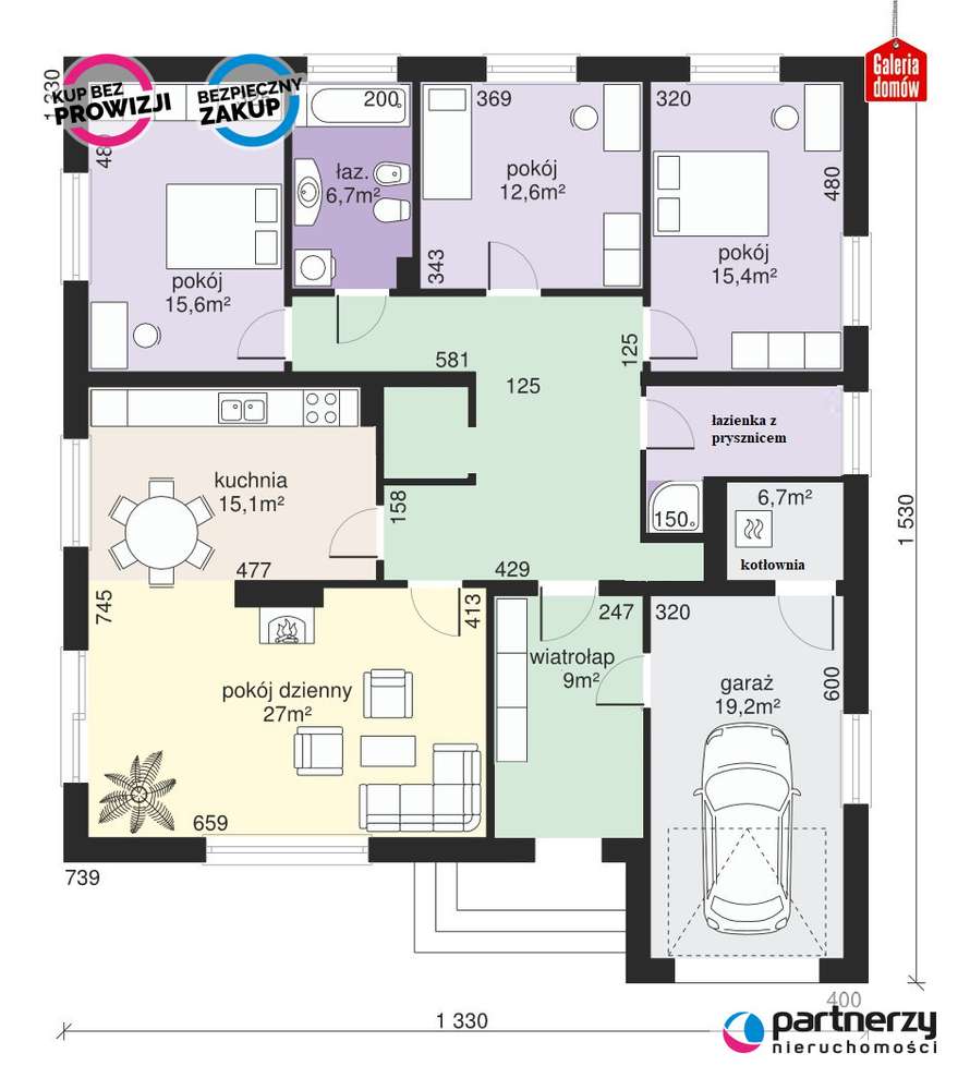 Dom wolnostojący parterowy 225m2, ogród 939m2 - Pełny obrazek: 5/20