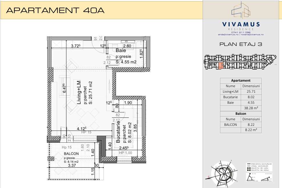 Garsoniera, 38.5 mp + 8 mp balcon, bloc nou Brasov, aprilie 2027-13