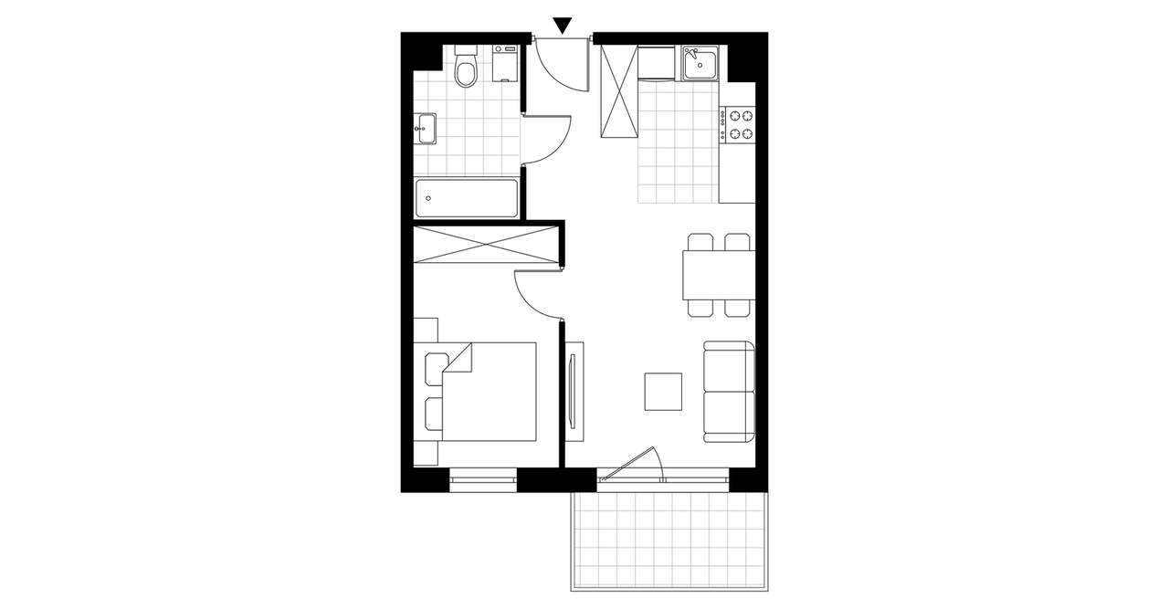 2-pokojowe mieszkanie 36m2 + balkon Bez Prowizji - Pełny obrazek: 3/8