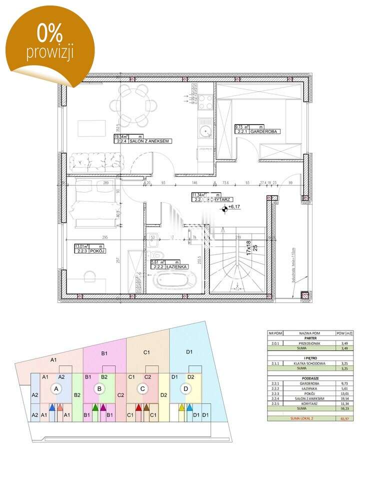Mieszkanie 3 Pokoje 66m2 z loggią Osielsko BrakPcc - Pełny obrazek: 4/5