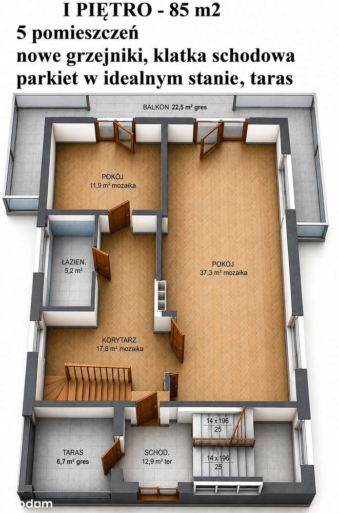 INWESTYCJA Z OGROMNYM POTENCJAŁEM -38 pomieszczeń, 505 m2 - 2180 zł/m2-17