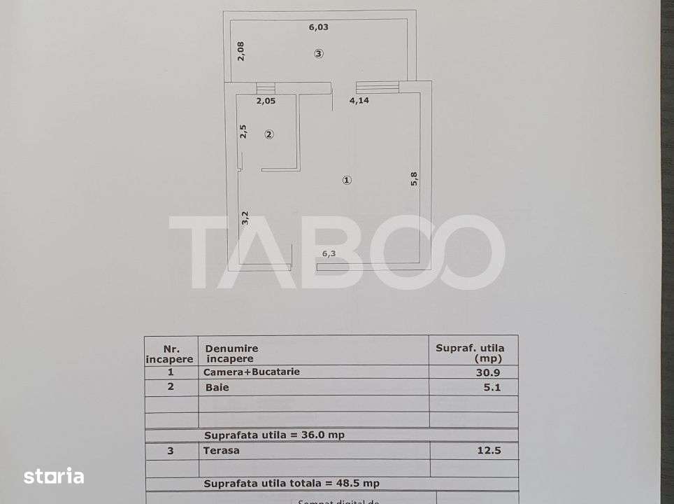 Studio de vanzare 36mp utili + terasa 12 mp la pret de DEZVOLTATOR - Imagine principală: 2/2