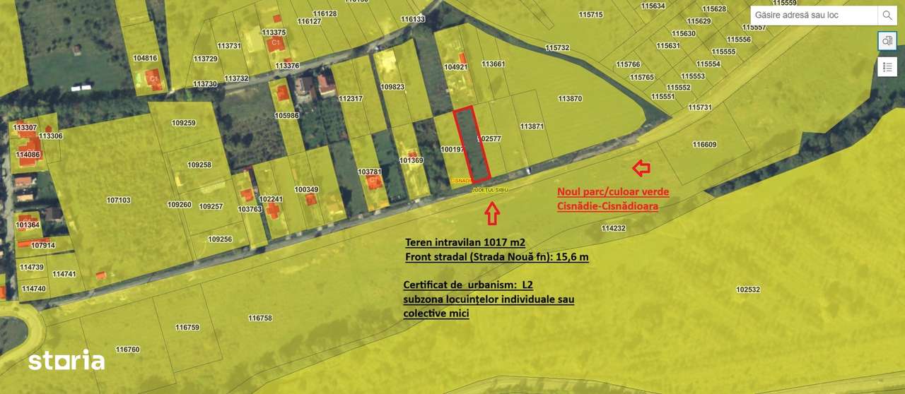 Teren intravilan 1014 m2 strada Nouă Cisnădie(continuare strada Lungă)-2