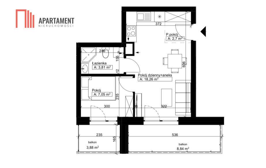 Ekskluzywne mieszkanie w Niemczu z dużym balkonem - Pełny obrazek: 3/5