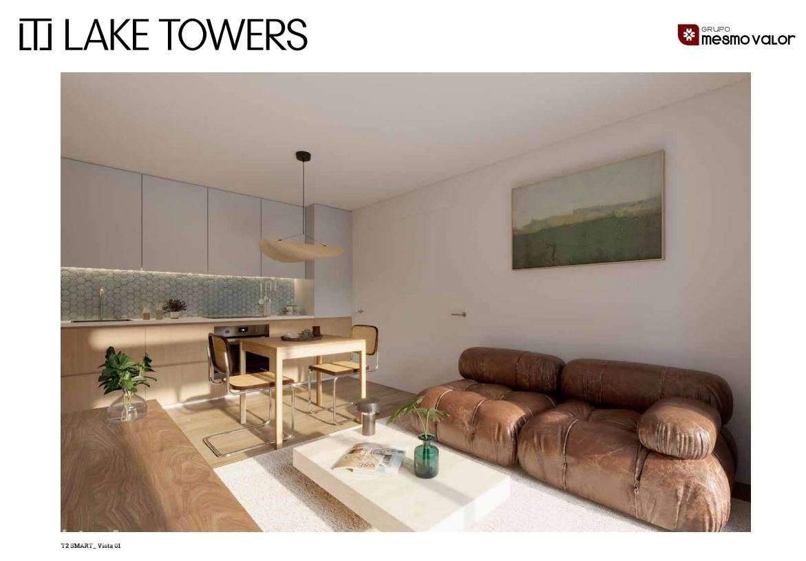 T1 Smart Novo, com varanda e lugar de Garagem, no Empreendimento Lake-8