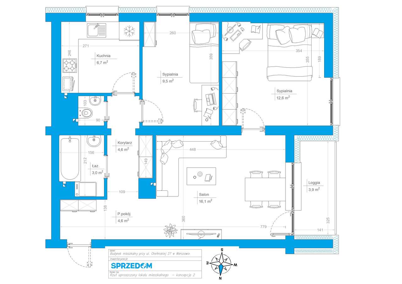 Mieszkanie 58 m² ✮ REMONT POD KLIENTA ✮ 4 pokoje ✮ Balkon ✮ Winda ✮ KW-2