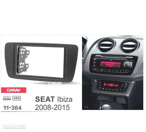 MOLDURA ADAPTADOR PRETO PARA RADIO 2-DIN PARA SEAT IBIZA 08-15 - 1