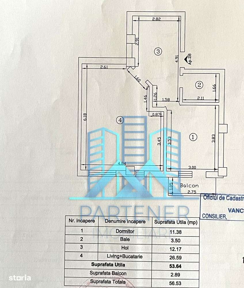 MOBILAT!Apartament 2camere,Pacurari-Valea Lupului-Mall Moldova+Parcare - Imagine principală: 2/10