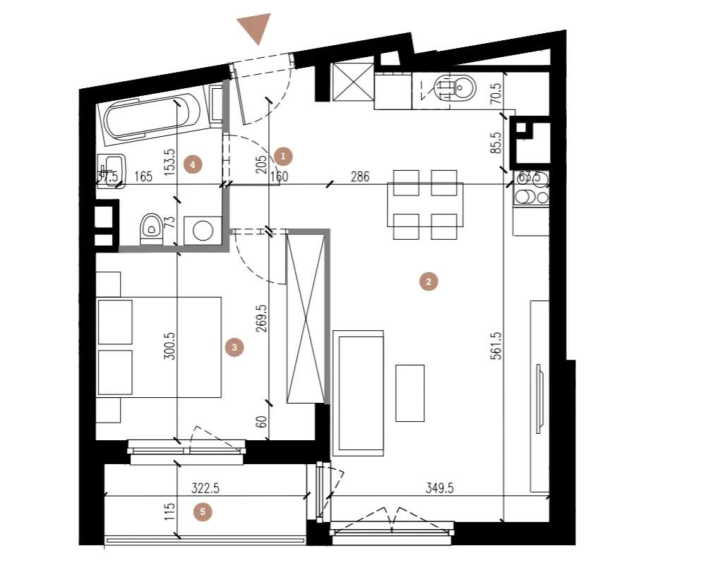 Mieszkanie na sprzedaż 2-pokojowe 46,29 m² + balkon – ul. Rakowicka-17