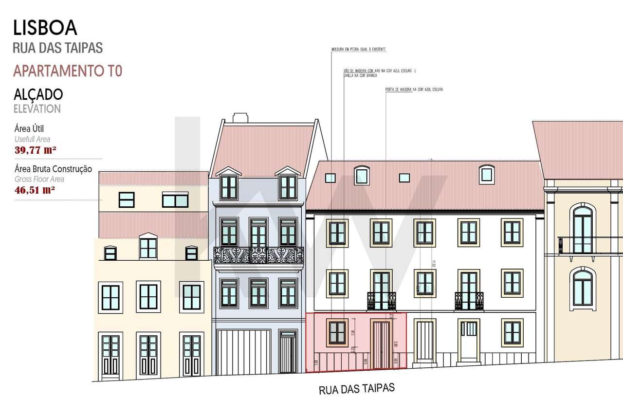 Lisboa, Estúdio para remodelar com projeto aprovado junto ao Príncipe - Grande imagem: 2/8