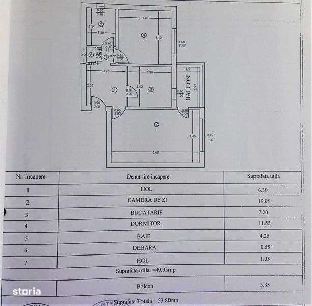 Oferta investitie / Apartament 2 camere de vanzare Caracal zona HCC - Imagine principală: 4/6