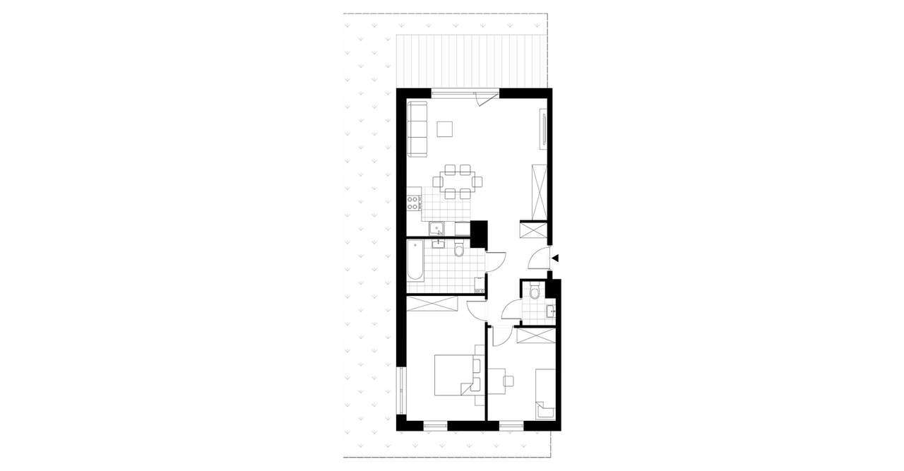3-pokojowe mieszkanie 68m2 + ogródek - Pełny obrazek: 2/7