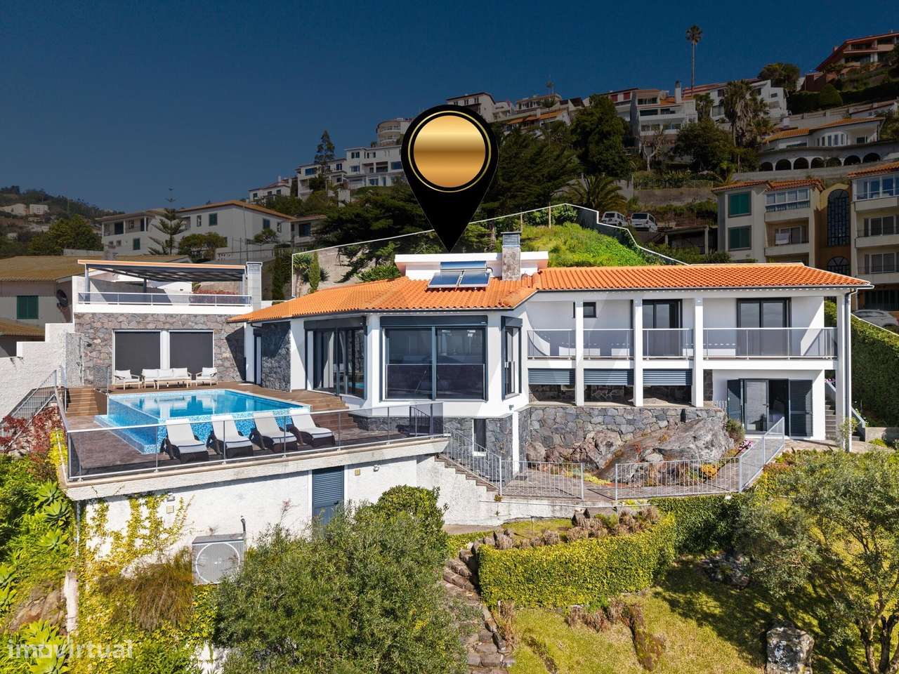 Moradia T4 com piscina e vista oceano, São Gonçalo, Funchal - Grande imagem: 2/60