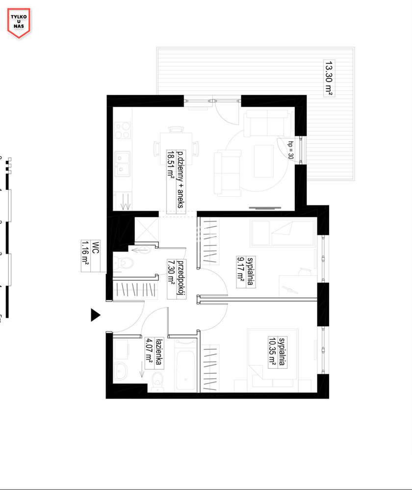 Pierwotnie 3 pokoje – teraz nowoczesny open space-10