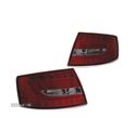 FAROLINS TRASEIROS LED PARA AUDI A6 C6 SEDAN 04-08 RED SMOKED VERMELHO FUMADO - 2