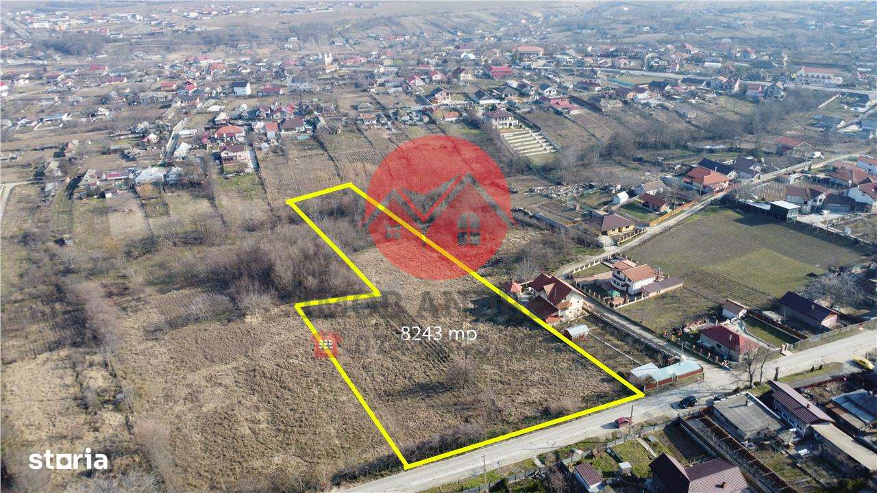 Teren 8.243 mp în Mineri, 65 m deschidere, utilitati, ideal investitie - Imagine principală: 1/1