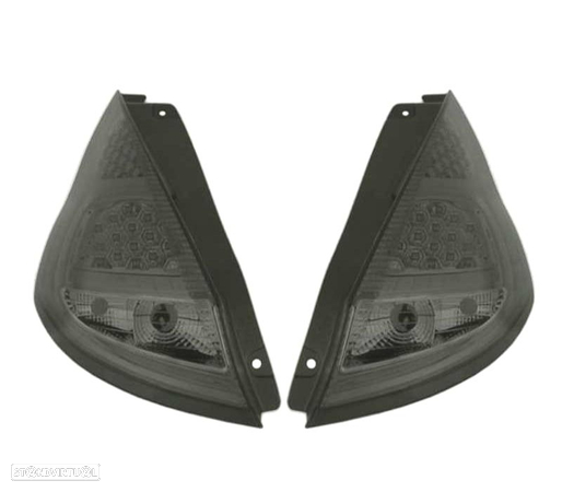 FAROLINS TRASEIROS LED PARA FORD FIESTA 08-12 ESCURECIDOS - 1