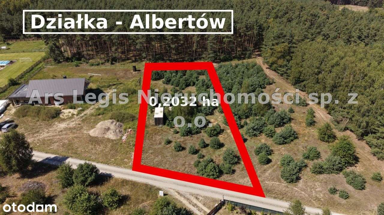 Działka, 2 032 m², Albertów-0