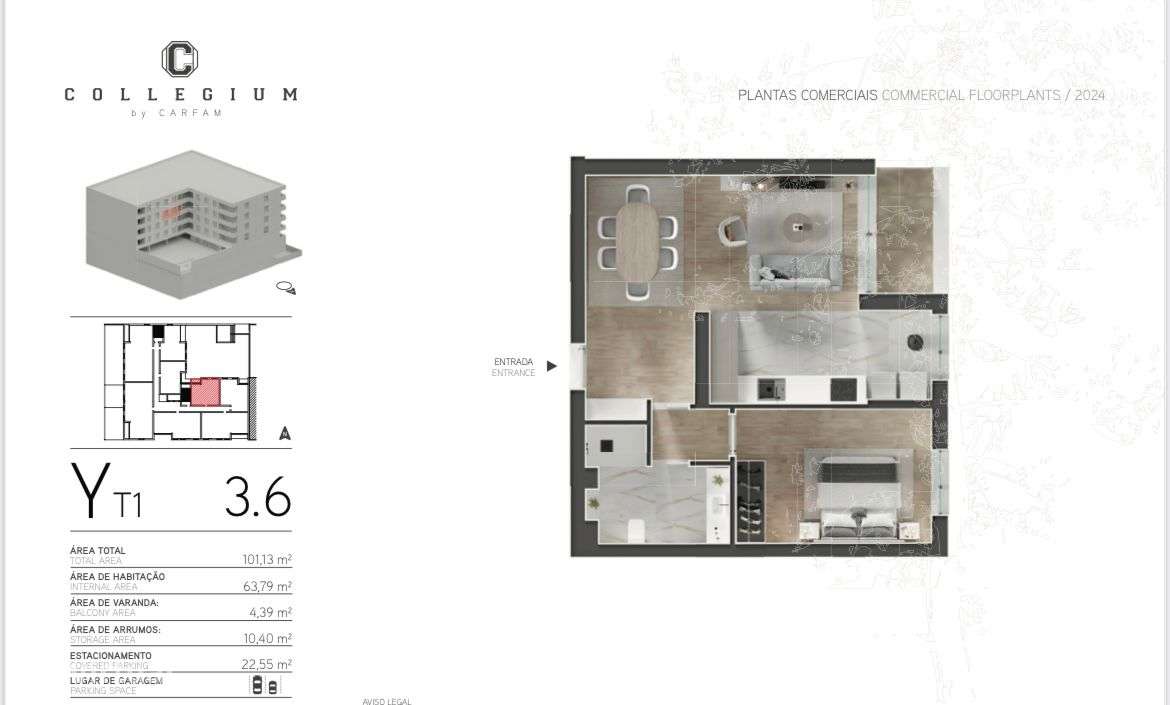 Apartamento T1 a 900 m da Praia de Salgueiros (2026) - Grande imagem: 4/5