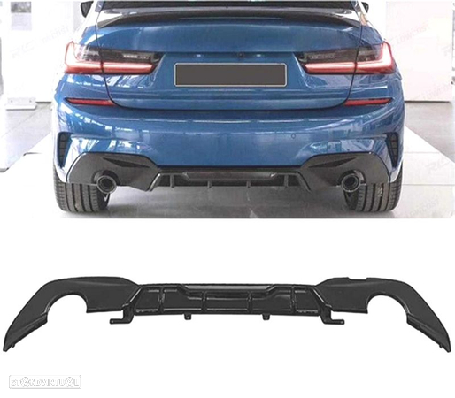 DIFUSOR TRASEIRO M PERFORMANCE PARA BMW SERIE 3 G20 G28 2019- MATTE PRETO - 1