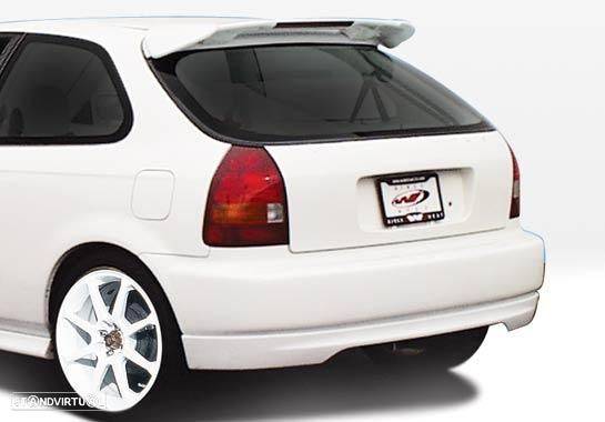 Aileron / lip / spoiler traseiro para Honda Civic EK 96-01 3 portas type r look com espaço para a 3ª luz de stop - 1