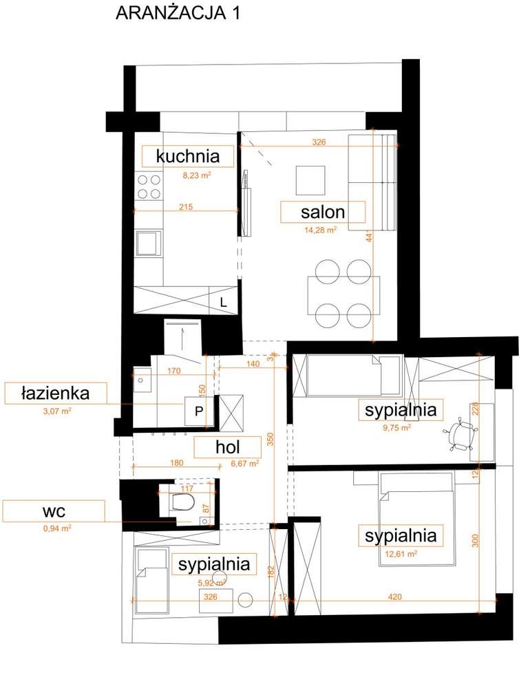 Plac Hallera - Namysłowska 4 pokoje 60 m2-9