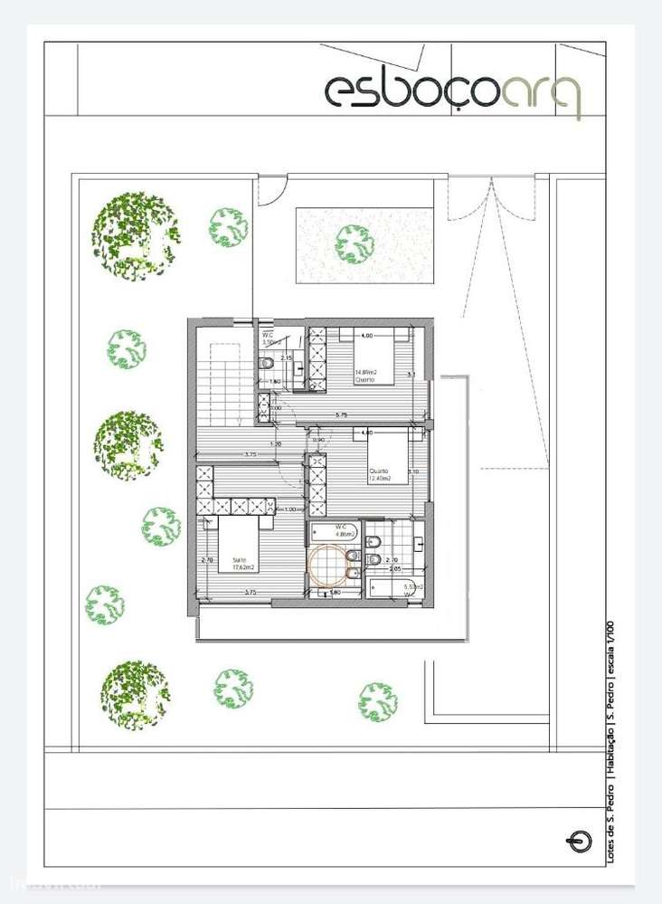 Moradia T3 em estrutura com garagem, jardim e vistas verdes-9