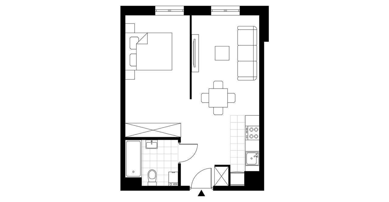 2-pokojowe mieszkanie 40m2 Bez Prowizji - Pełny obrazek: 3/8