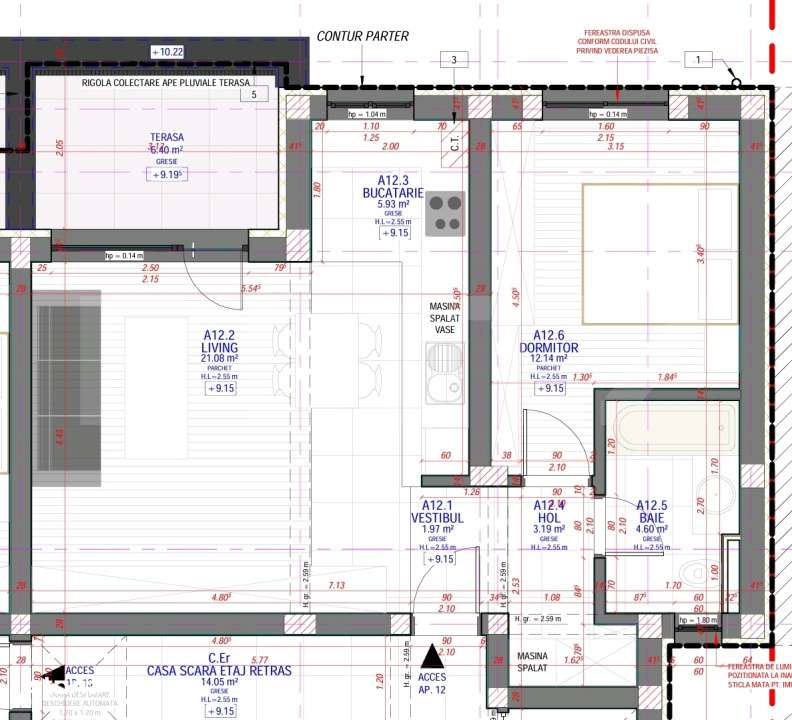 Apartament 2 camere, 48.91 mp, zona Mehala - Imagine principală: 4/4