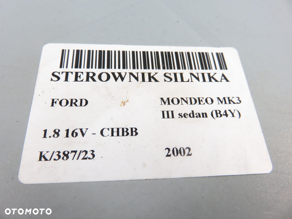 STEROWNIK FORD MONDEO MK3 1.8  2S7A12A650AFB - 2