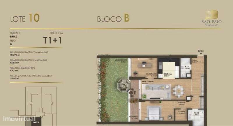 T1 + 1 (equivale a T2) Afurada - Grande imagem: 4/12