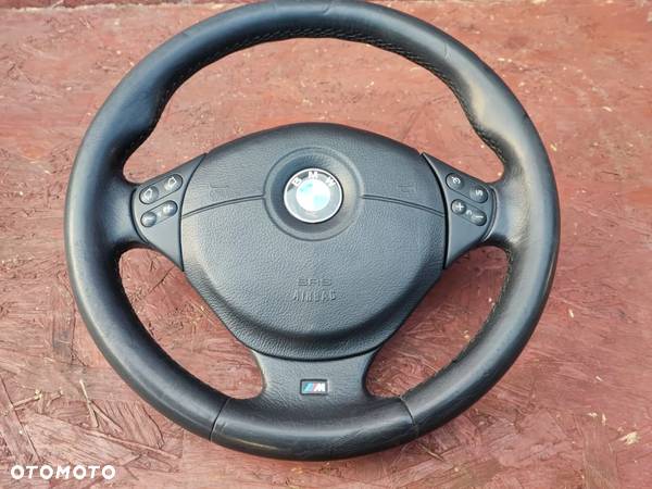 BMW E38 / E39 / E46 ORYGINALNA KIEROWNICA / SERDUCHO / 2 NABOJOWA / POLIFT M-PAKIET / MULTIFUNKCJA. O NR: 2 229 115 / 2 229 102 OEM. W BARDZO DOBRYM STANIE. - 1